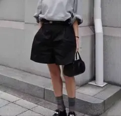 machatt ギャバジンショートパンツ ブラック machatt ギャバジンショートパンツ ブラック - メルカリ