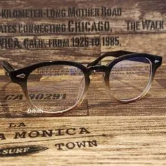 ウェリントン クリアレンズ ブラウン ヴィンテージ風 サングラス