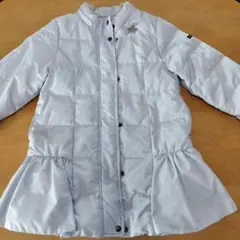 petitmain フリル付きライトブルー中綿コート130