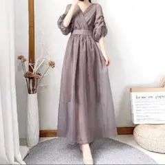 【新品/タグ付き】　ワンピース/ロングワンピース/ドレスピンク/Mサイズ