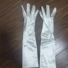 ホワイトサテンロンググローブ Mサイズ