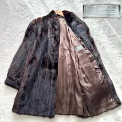 【高級】サガミンク 毛皮 ミンク ファーコート リアルファー　大きいサイズ