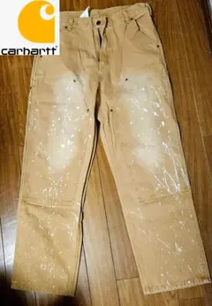 【新品未使用】U.S.A/Carharttヴィンテージ膝インク ペインター34