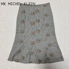 エムケーミッシェルクラン　マーメイドスカート(36)フレア　ピンストライプ　刺繍のサムネイル
