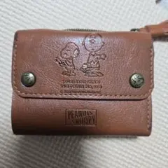 付録　スヌーピー　折りたたみ　財布　ブラウン