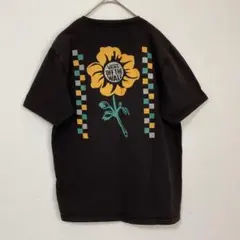 VANS バンズ 花柄 Tシャツ クルーネック 半袖 XL 黒 綿 カジュアルのサムネイル