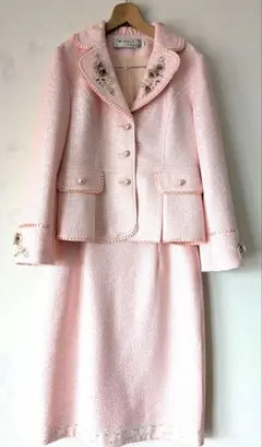 ピンク ツイードスーツ セット