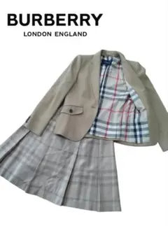 最終✨美品【バーバリーロンドン】スーツ/セットアップ/ノバチェック/ベージュ