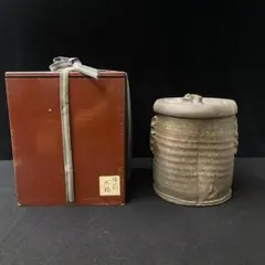ZZ184　細水指　膳所　糸瓜耳付　淡海陽炎園　木箱　茶道具　古物 ZZ184 細水指 膳所 糸瓜耳付 淡海陽炎園 木箱 茶道具 古物 - メルカリ