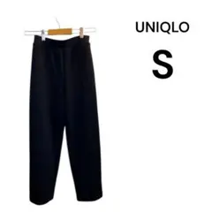 ユニクロ UNIQLO ブラックパンツ S タック入り スウェットパンツ