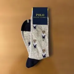 ポロラルフローレン　ポロベア メンズソックス　グレー