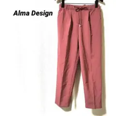 3746K○アルマデザイン テーパード　イージーパンツ ウエストゴム　スラックス