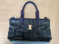 本日限定値下げ♡美品　ファミリアブラックチェック　マザーズバッグ 本日限定値下げ♡美品 ファミリアブラックチェック マザーズバッグ