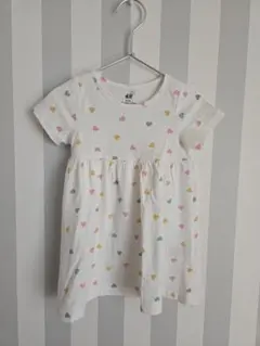 H&M　　ハートドット柄　ワンピース　85cm