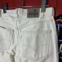 90s USA製Levi’s Silver Tab ホワイトデニムパンツ　W33