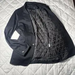 MEN'S MELROSE メンズメルローズ 中綿 ジャケット 4 黒 チェック