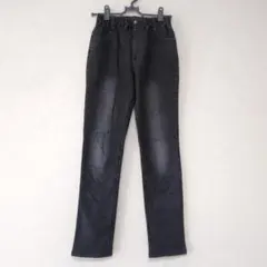 BREEZE 150cm もっとスキニーデニムパンツ 10分丈 黒　ブリーズ