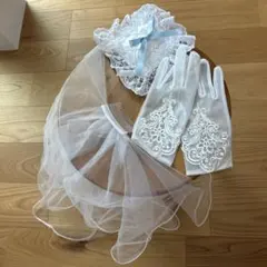 ウェディングベールと手袋セット