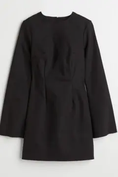 【美品】H&M バックオープン　ミニ丈ワンピース