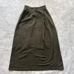GU ジーユー ロングスカート オリーブ Sサイズ