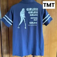 TMT◆ボーリングシャツ◆ガールプリント◆ネイビー/ホワイト◆メンズS◆日本製のサムネイル