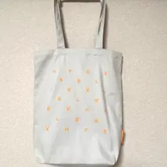H&F BELX エコバッグ トートバッグ グレー オレンジロゴ