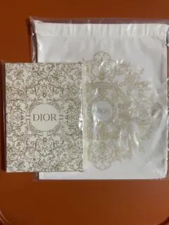 DIOR ホリデー23 限定ノベルティ　巾着とノートブックセット