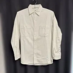 UNIQLO ホワイトコーデュロイ長袖シャツ M