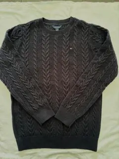 TOMMY HILFIGER ネイビー　ケーブルニットセーター　160 Lサイズ