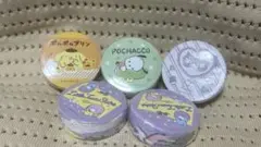 サンリオキャラクターズ　圧縮ミニタオ　５個セット