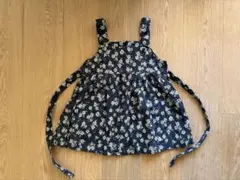 Little cotton clothes ネイビー花柄ジャンパースカート