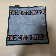 FEILER 花柄タオルハンカチ グレー