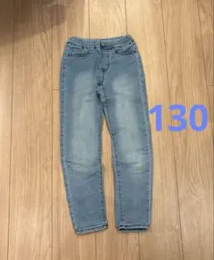 GU デニム風レギンスパンツ　130