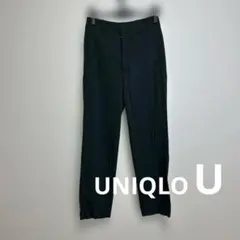 0018 UNIQLO U ブラック ジャージースーツパンツ　ウエスト58cm