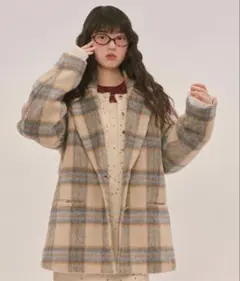 loin nuit シャギーコート　テーラードジャケット