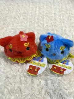 沖縄限定 ねこだんご シーサーだんご 赤 青 2体セット バラ売り可