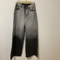JEANASISグラデーション ワイドレッグデニムパンツ