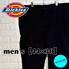 V968【Dickies】刺繍ロゴ ワークパンツ【メンズ44×30】ブラック