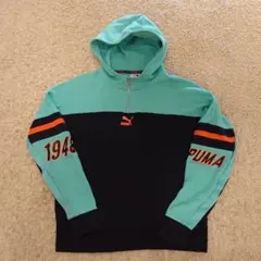 PUMA フード付きパーカー ターコイズ/ブラック