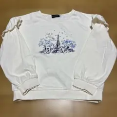 長袖トレーナー　べべ　120cm bebe 女の子　トップス　白　子供服