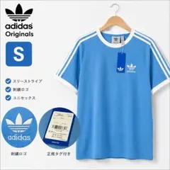 ♡ 新品 adidas Originals トレフォイル 半袖Tシャツ S 水色のサムネイル
