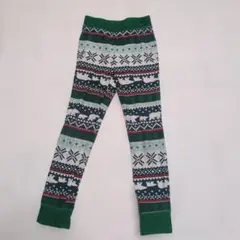 クマ柄 グリーン レギンス パンツ 6サイズ