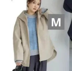 しまむら＊mysa closet 田中里奈 ウールフード付きジャケット Mサイズ