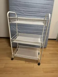 HORNAVAN ホールナヴァン ホワイトメタル3段キッチンワゴン