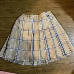 Lovetoxic ベージュ系チェック スカート S (140)美品
