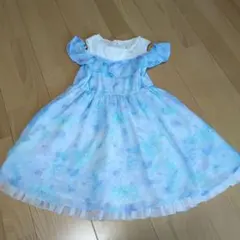 メゾピアノ　シェル柄オフショルワンピース　120cm