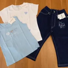 ☆新品　CROWN BANBY　ラインストーンとハートが素敵なトップス&ボトムスのサムネイル