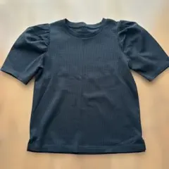 GUブラックパフスリーブ Tシャツ