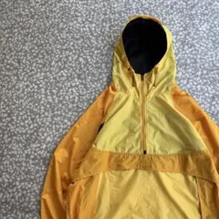 90s NIKE ハーフジップ ナイロンアノラック 赤黒 短丈ドローコード 