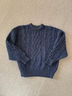 CALLAN フィッシャーマン アランニットセーター アイルランド製ダークブルー